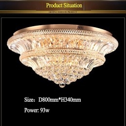 Moderne Luxe 9Modern Kristallen Plafondlamp Absorb Koepellamp Diameter 80CM