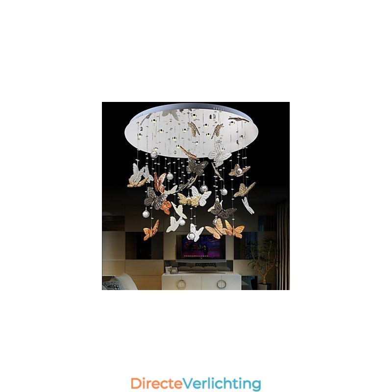 Kristallen lamp ronde vlinderkristallen lamp