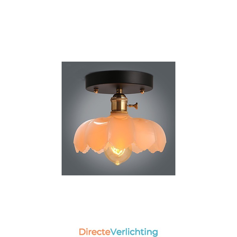 Flush Mount Retro Verlichting Verlichting Glazen Plafondlamp
