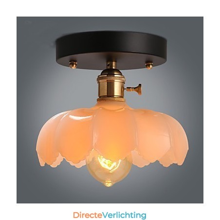 Flush Mount Retro Verlichting Verlichting Glazen Plafondlamp Flush Mount Retro Verlichting Verlichting Glazen Plafondlamp