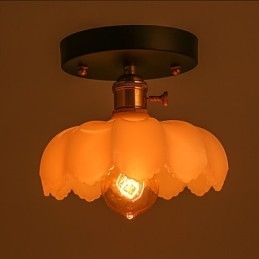 Flush Mount Retro Verlichting Verlichting Glazen Plafondlamp