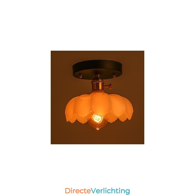Flush Mount Retro Verlichting Verlichting Glazen Plafondlamp