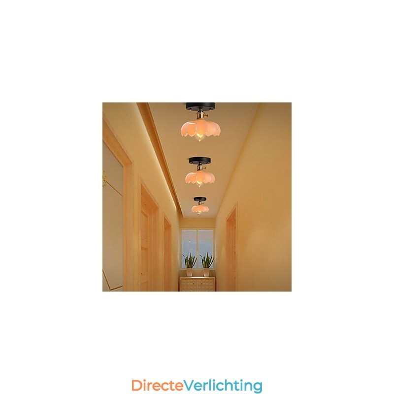 Flush Mount Retro Verlichting Verlichting Glazen Plafondlamp