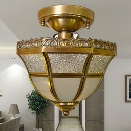 Traditionele klassieke mini-stijl messing metalen inbouwspots