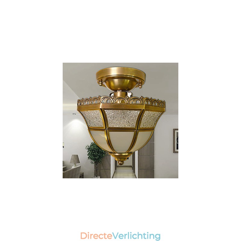 Traditionele klassieke mini-stijl messing metalen inbouwspots