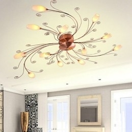 Artistieke aluminium inbouwverlichting met 12 lampen