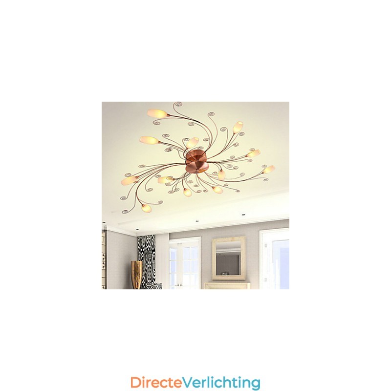 Artistieke aluminium inbouwverlichting met 12 lampen