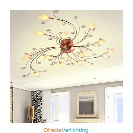 Artistieke aluminium inbouwverlichting met 12 lampen Artistieke aluminium inbouwverlichting met 12 lampen