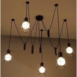 Traditionele Klassieke Vintage Retro Lantaarn Land Mini Stijl Schilderij Metalen Hanglamp Eetkamer