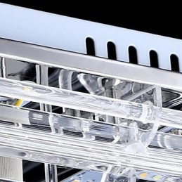 Inbouwlamp met drie kleuren en afstandsbediening, modern eigentijds glas