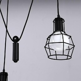 Traditionele Klassieke Vintage Retro Lantaarn Land Mini Stijl Schilderij Metalen Hanglamp Eetkamer