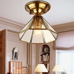 Traditionele klassieke mini-stijl messing metalen inbouwspots