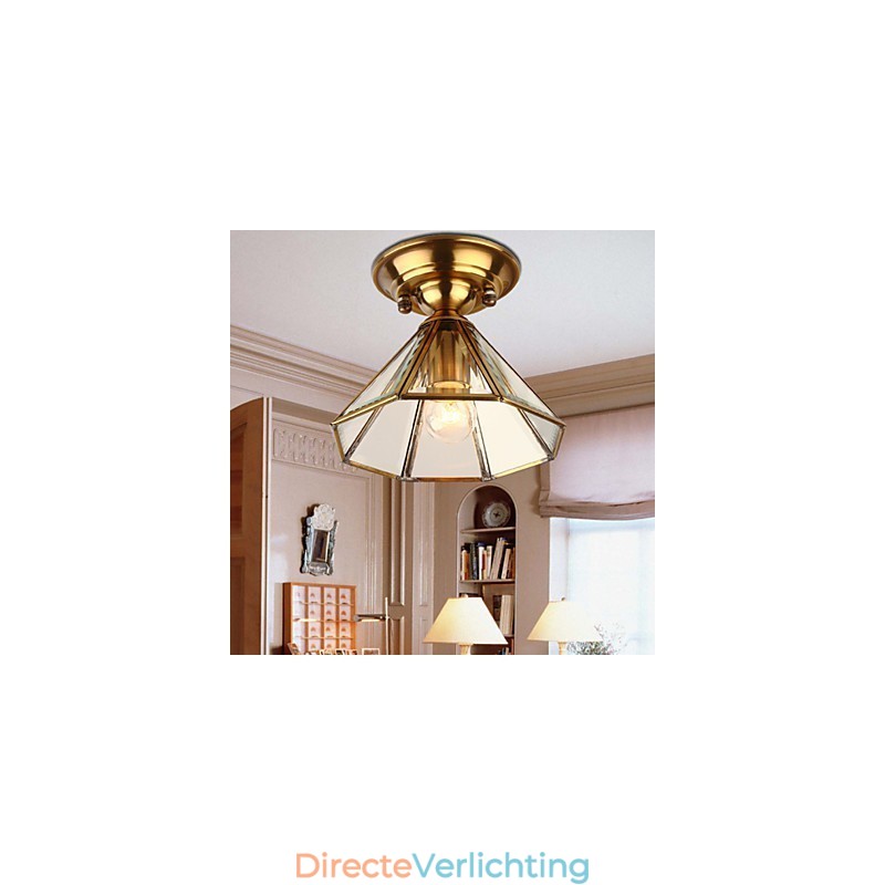 Traditionele klassieke mini-stijl messing metalen inbouwspots