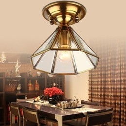 Traditionele klassieke mini-stijl messing metalen inbouwspots
