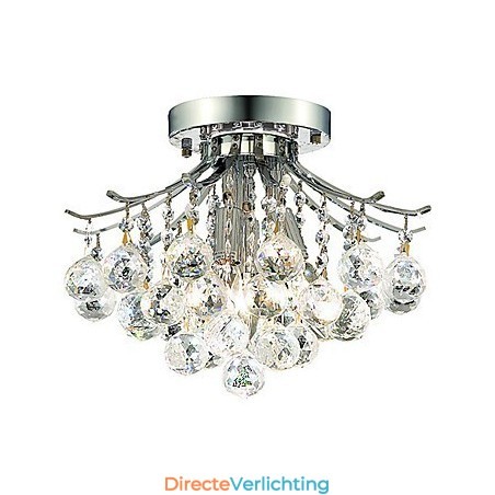 Moderne 3-lichts plafondlamp met kristallen kralen Moderne 3-lichts plafondlamp met kristallen kralen