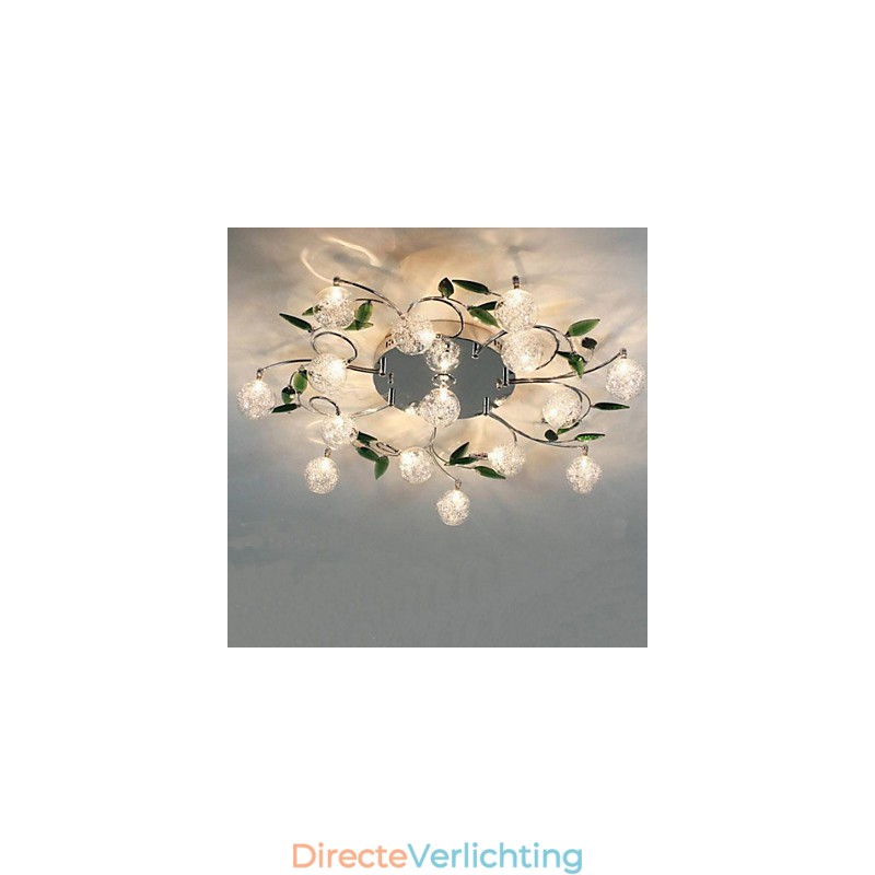 Groene Kristallen Plafondlamp Ronde Luchtlichten lamp lamp Ijzer