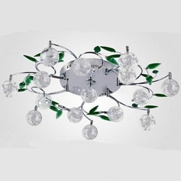 Groene Kristallen Plafondlamp Ronde Luchtlichten lamp lamp Ijzer