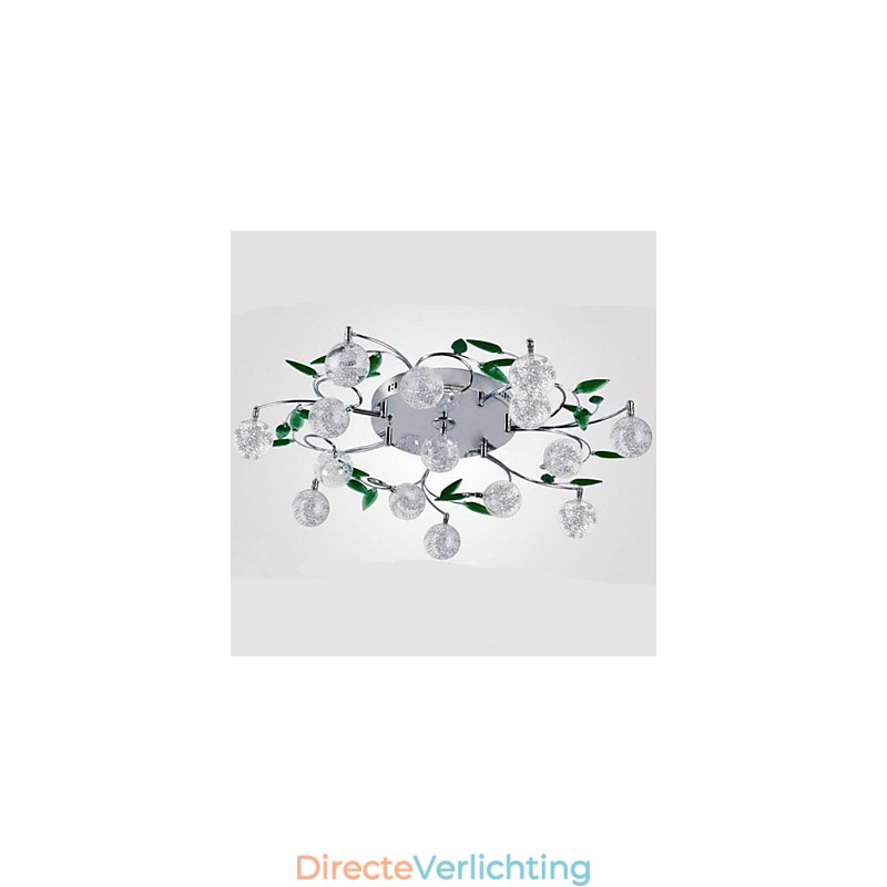 Groene Kristallen Plafondlamp Ronde Luchtlichten lamp lamp Ijzer