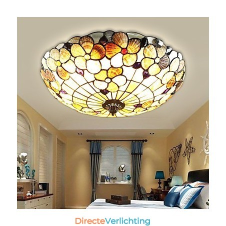 De Middellandse Zeeschelpen absorberen koepellicht Landelijke schoorsteen 50 cm in diameter De Middellandse Zeeschelpen absorberen koepellicht Landelijke schoorsteen 50 cm in diameter
