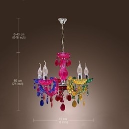Traditionele klassieke kristallen chroom acryl kroonluchter