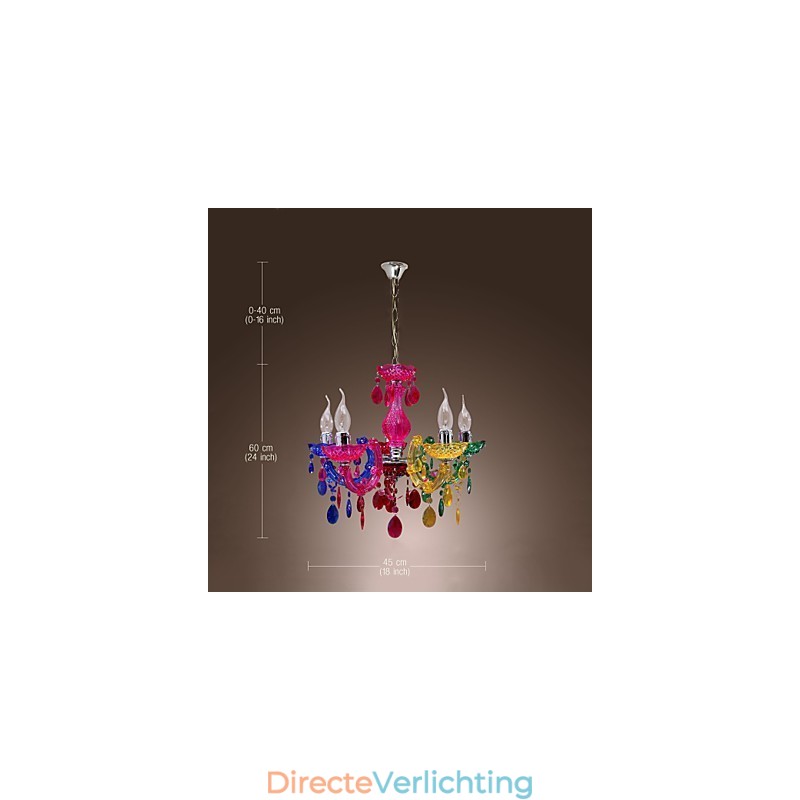 Traditionele klassieke kristallen chroom acryl kroonluchter