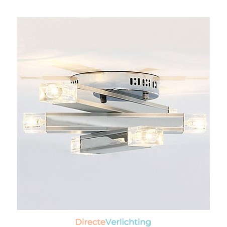 Moderne plafondlamp met 6 lampen in chique design Moderne plafondlamp met 6 lampen in chique design