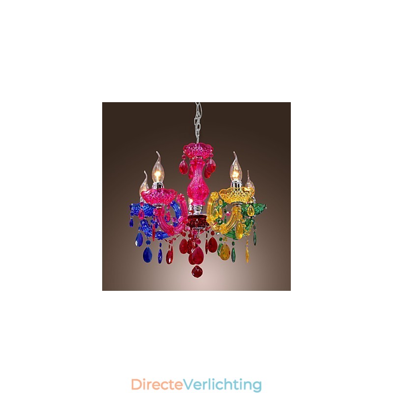 Traditionele klassieke kristallen chroom acryl kroonluchter
