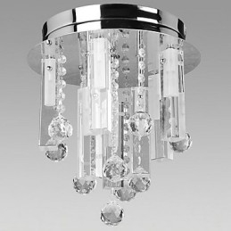 Kristallen plafondlamp met 8 lampen