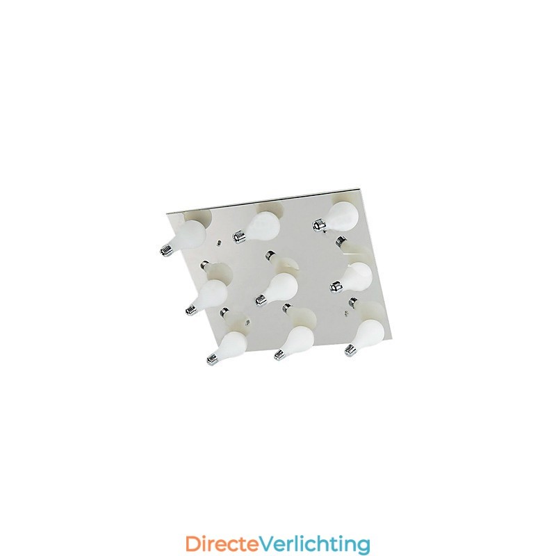 Moderne inbouwspot met 9 lampen in vierkant (G4-lampvoet)