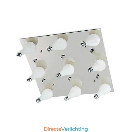 Moderne inbouwspot met 9 lampen in vierkant (G4-lampvoet) Moderne inbouwspot met 9 lampen in vierkant (G4-lampvoet)