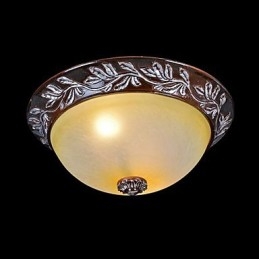 Inbouwlamp Wit Geel Glas Hars Zilver Snijwerk Europees Klassiek