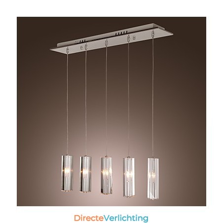 Moderne eigentijdse eiland kristal chroom metalen hanglamp Moderne eigentijdse eiland kristal chroom metalen hanglamp