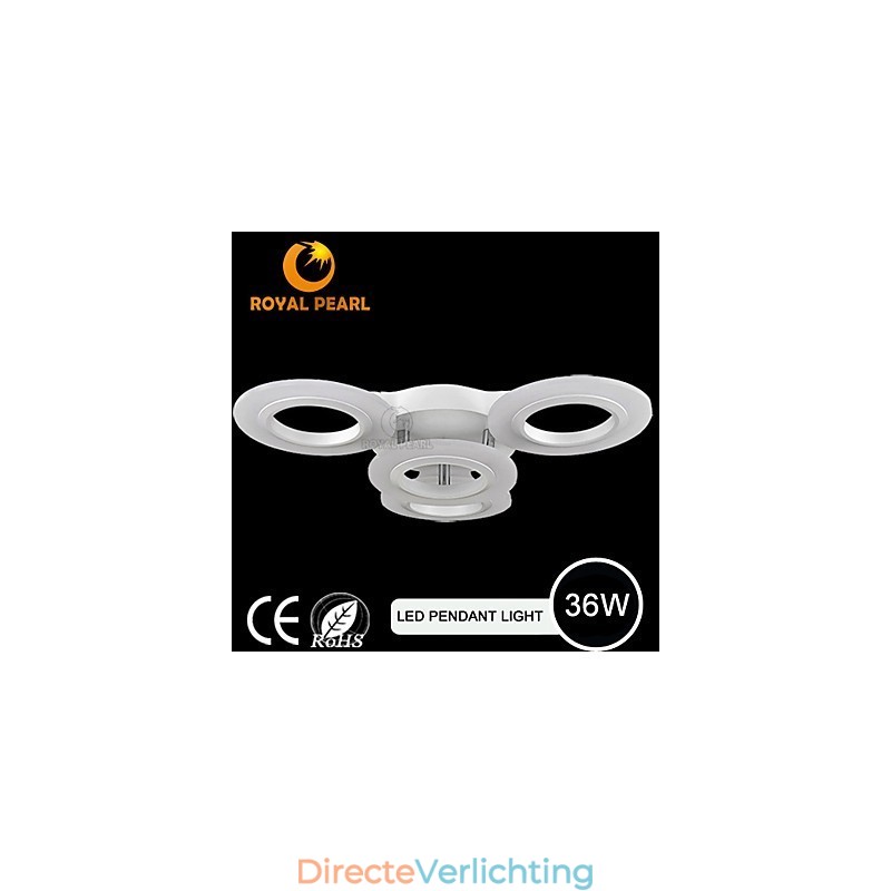Moderne hanglamp met vier koppen, cirkelvormig acryllicht
