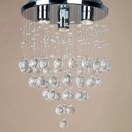 3-lichts kristal inbouwlamp