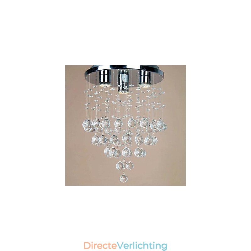 3-lichts kristal inbouwlamp