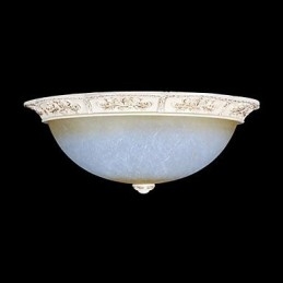 Witte inbouwlamp met lichtgeel wit glas, harspatroon, Europees klassiek