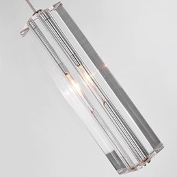 Moderne eigentijdse eiland kristal chroom metalen hanglamp