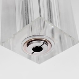 Moderne eigentijdse eiland kristal chroom metalen hanglamp
