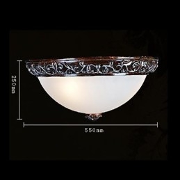 Inbouwlamp Glas Hars Zilver Snijwerk Europees Klassiek