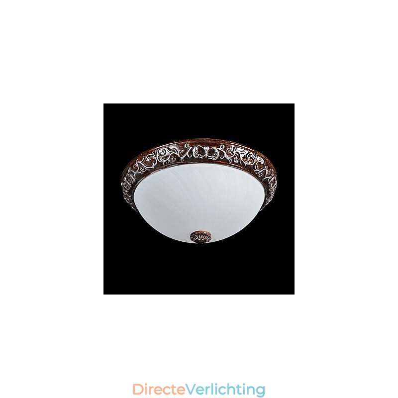 Inbouwlamp Glas Hars Zilver Snijwerk Europees Klassiek