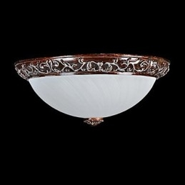 Inbouwlamp Glas Hars Zilver Snijwerk Europees Klassiek