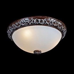 Inbouwlamp Glas Hars Zilver Snijwerk Europees Klassiek