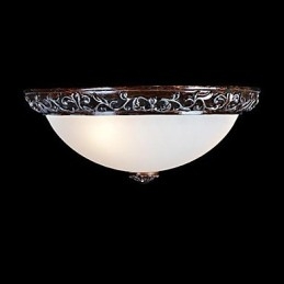 Inbouwlamp Glas Hars Zilver Snijwerk Europees Klassiek