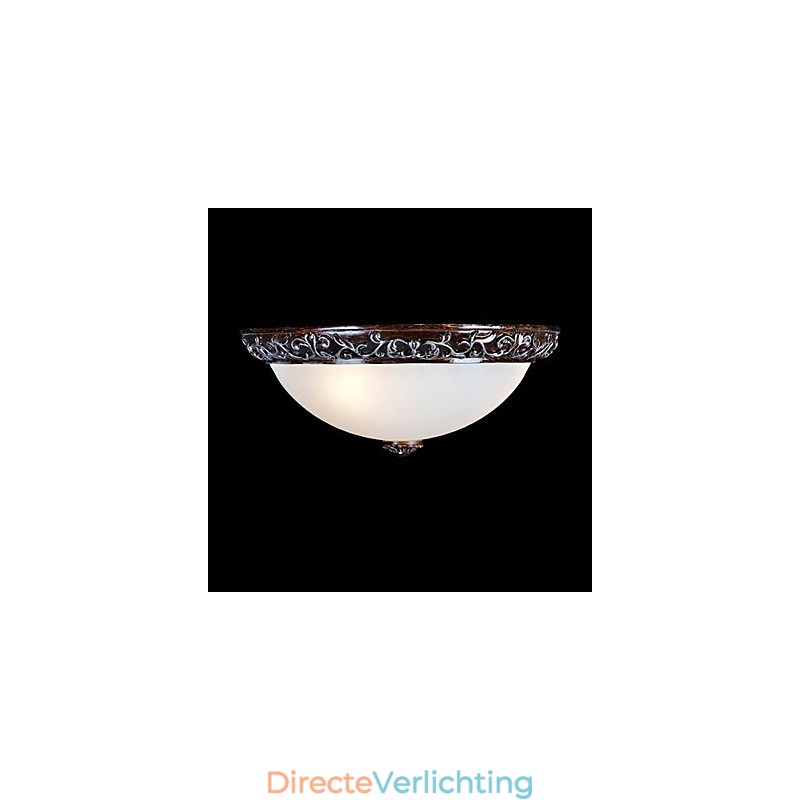 Inbouwlamp Glas Hars Zilver Snijwerk Europees Klassiek