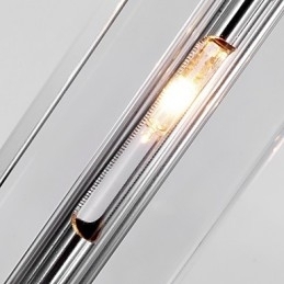 Moderne eigentijdse eiland kristal chroom metalen hanglamp