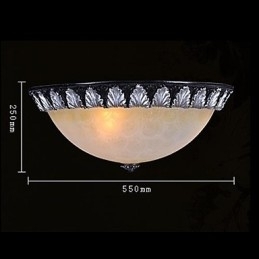 Inbouwlamp Patroon Glas Hars Zilver Snijwerk Europees Klassiek