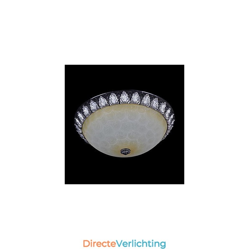 Inbouwlamp Patroon Glas Hars Zilver Snijwerk Europees Klassiek