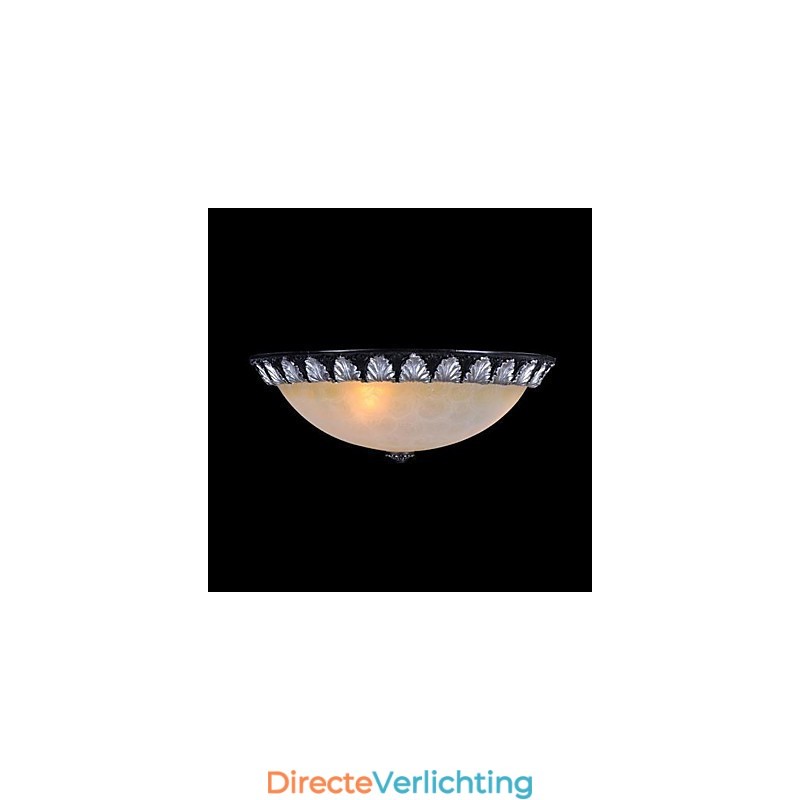 Inbouwlamp Patroon Glas Hars Zilver Snijwerk Europees Klassiek