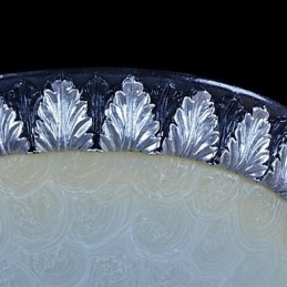 Inbouwlamp Patroon Glas Hars Zilver Snijwerk Europees Klassiek