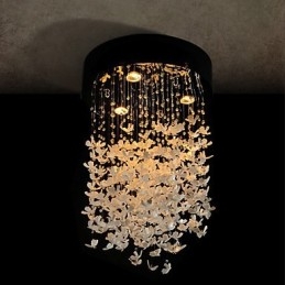 Moderne semi-inbouwlamp met 3 lampen in vlinderstijl